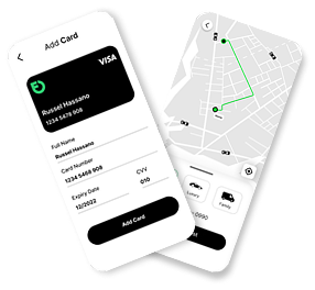 Taxi App Screens